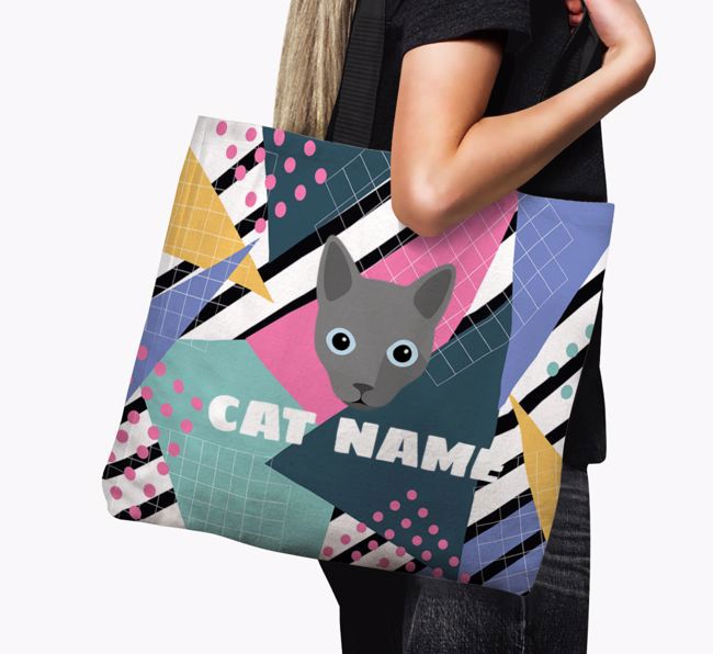 'Retro Pattern' - Personalized {breedCommonName} Canvas Bag